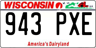 WI license plate 943PXE