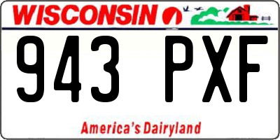 WI license plate 943PXF