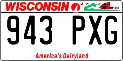 WI license plate 943PXG