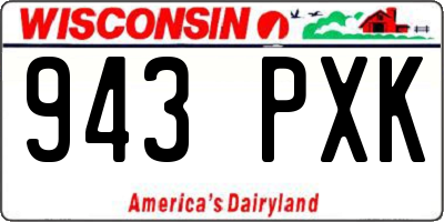 WI license plate 943PXK