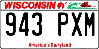 WI license plate 943PXM