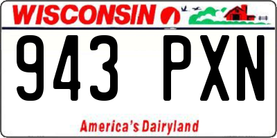 WI license plate 943PXN