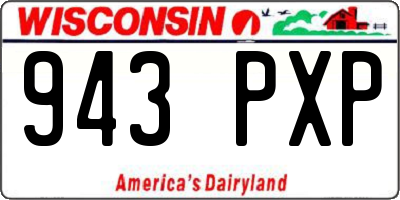 WI license plate 943PXP