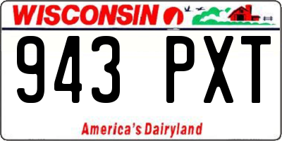 WI license plate 943PXT