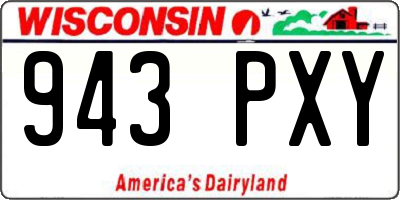 WI license plate 943PXY