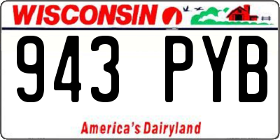 WI license plate 943PYB