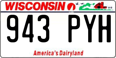 WI license plate 943PYH