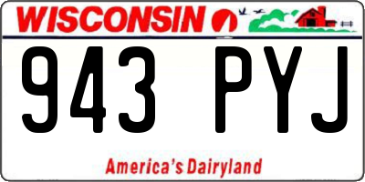 WI license plate 943PYJ