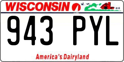 WI license plate 943PYL