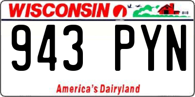 WI license plate 943PYN