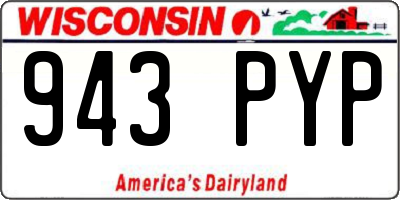 WI license plate 943PYP