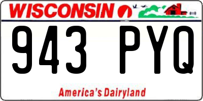 WI license plate 943PYQ