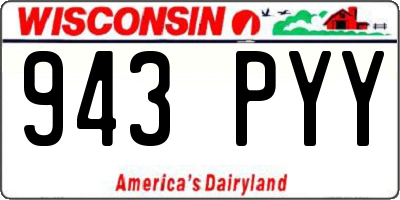 WI license plate 943PYY