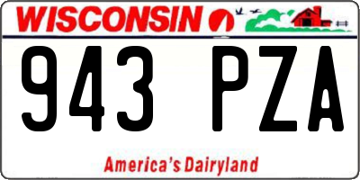 WI license plate 943PZA