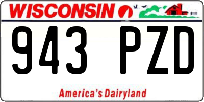 WI license plate 943PZD
