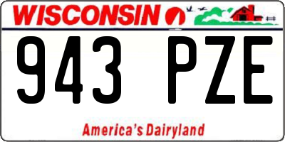 WI license plate 943PZE