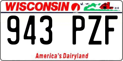 WI license plate 943PZF