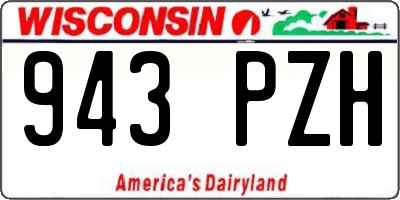 WI license plate 943PZH