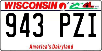 WI license plate 943PZI
