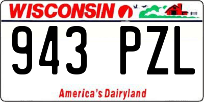 WI license plate 943PZL