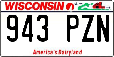 WI license plate 943PZN