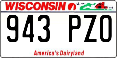 WI license plate 943PZO