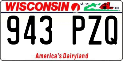 WI license plate 943PZQ