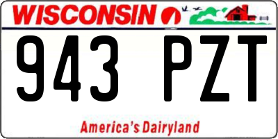 WI license plate 943PZT