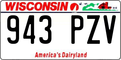 WI license plate 943PZV