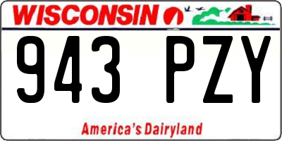WI license plate 943PZY