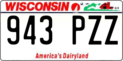 WI license plate 943PZZ
