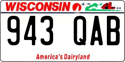 WI license plate 943QAB