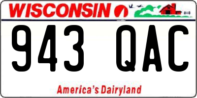 WI license plate 943QAC