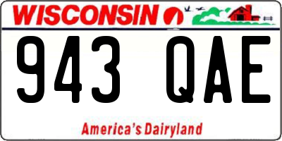 WI license plate 943QAE