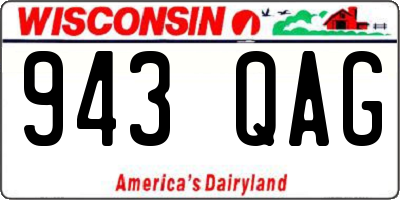 WI license plate 943QAG