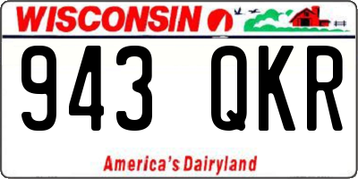 WI license plate 943QKR