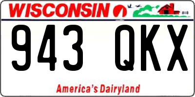 WI license plate 943QKX