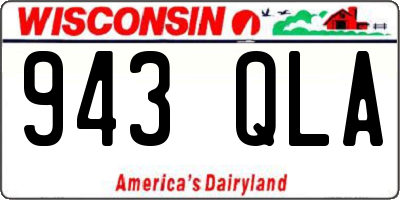 WI license plate 943QLA