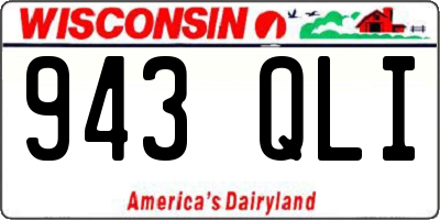 WI license plate 943QLI