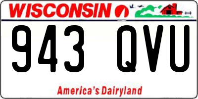 WI license plate 943QVU