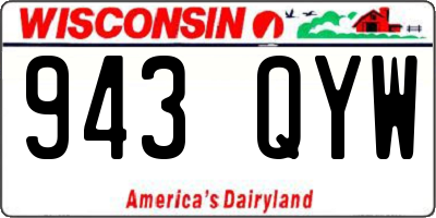 WI license plate 943QYW