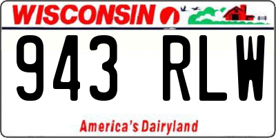 WI license plate 943RLW
