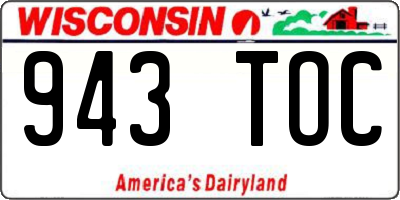 WI license plate 943TOC