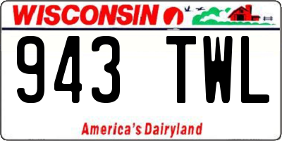 WI license plate 943TWL