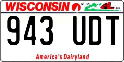 WI license plate 943UDT