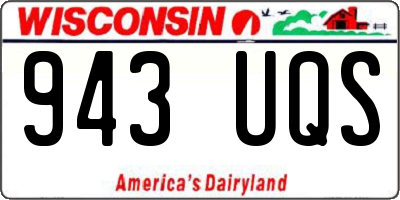 WI license plate 943UQS