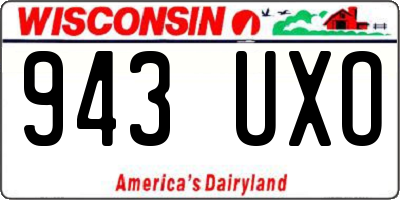 WI license plate 943UXO