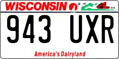 WI license plate 943UXR