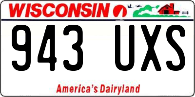 WI license plate 943UXS