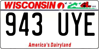 WI license plate 943UYE